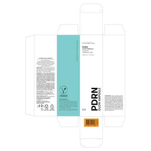 VT COSMETICS PDRN Glow Ampoule Facial Mist - Deep Hydration Spray Serum, Vegan & Fragrance-Free, Plumping Effect, 3.38 fl oz (100 ml) Avelisse