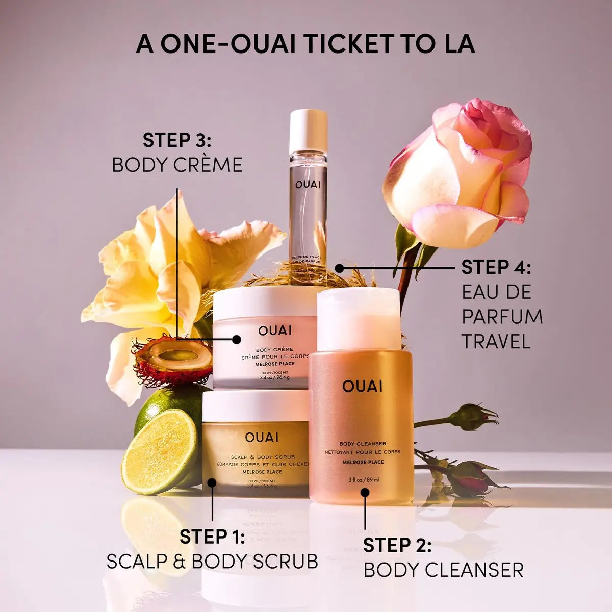 OUAI Body Cream Travel Size, Melrose Place - Hydrating Whipped Body Cream with Cupuaçu Butter, Coconut Oil & Squalane - Softens Skin and Delivers Healthy-Looking Glow - Sulfate Free Skin Care (3.4 Oz) Avelisse