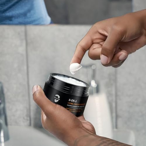 3-in-1 Curl Cream for Men – Defines Curls, Tames Frizz, Smooths & Texturizes Wavy Hair | Sulfate-Free | 3.38 oz - görsel 16