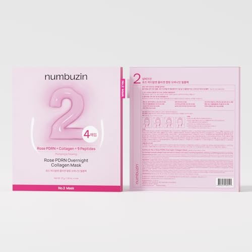 numbuzin No.2 Overnight Face Mask - Rose PDRN Overnight Collagen Mask for Korean Glass Skin - Hydrating, Firming, Pore Care - 4 Pack - görsel 16