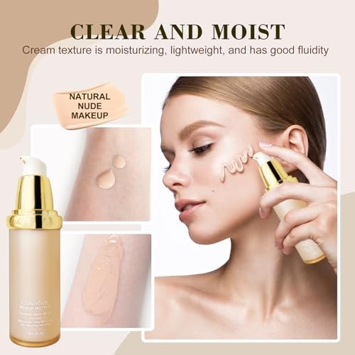 Rise Luxus Ultrablend 4 In 1 Foundation – Match Skin Color Changed Foundation Liquid with SPF 50, Waterproof, 1 Fl Oz (Beige) Avelisse