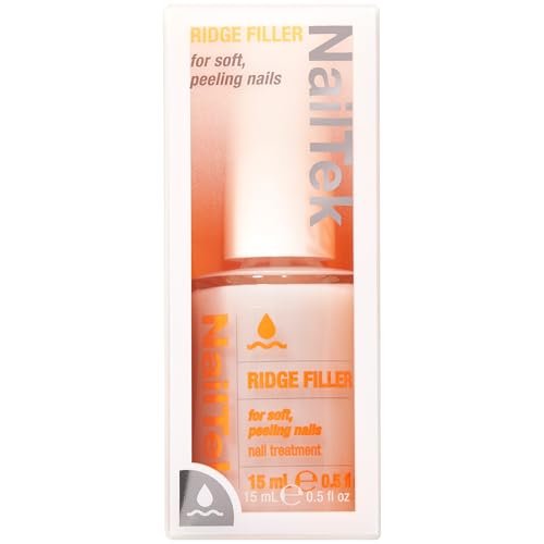 Nail Tek Ridge Filler Formula 2 – Clear Ridge Filler for Nails, Base Coat & Strengthener for Soft Peeling Nails, 0.5 fl oz Avelisse