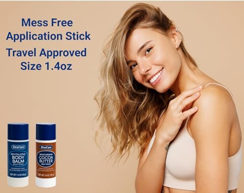 Fragrance Free Body Balm Stick with Petroleum Jelly - 2 Pack Moisturizing Travel Size Balm for Dry Skin - Mess-Free Application & Deep Hydration - 1.4oz Each Portable Skin Care Stick - görsel 6