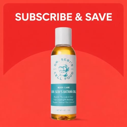 Dr. Sebi’s Batana Oil for Hair Growth – 100% Natural Hair Oil with Coconut and Olive – Supports Scalp Health and Stronger Hair – Plant-Based Formula – 1 Month Supply (4 fl oz) Avelisse