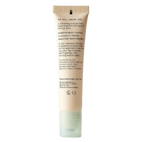 Versed Weekend Glow Eye Gel - Caffeine Under Eye Cream for Dark Circles - Vitamin C Treatment for Dark Spots, Wrinkles & Bags - 0.5 oz - görsel 12