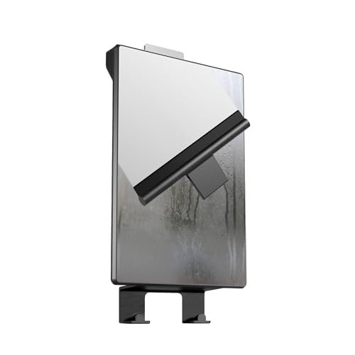 HONEYBULL Fogless Shower Mirror for Shaving – Anti Fog Mirror for Shower with Water Tank, Adhesive Hook Mount, Bonus Razor Holder & Squeegee – for Men and Women, Small Bathroom Accessory (Black) - görsel 18