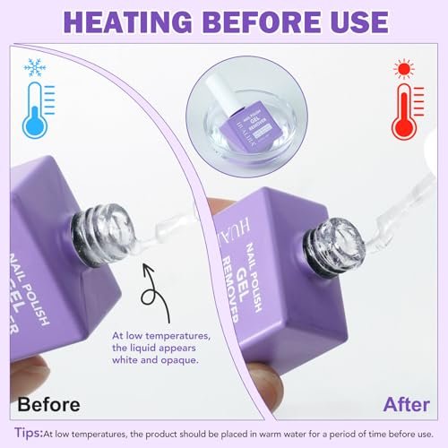 ISUNRISE Gel Nail Polish Remover – Professional Gel Remover Kit with Cuticle Pusher & Scraper, Quick & Easy Removal in 2-5 Minutes, No Foil or Wrapping Needed Avelisse