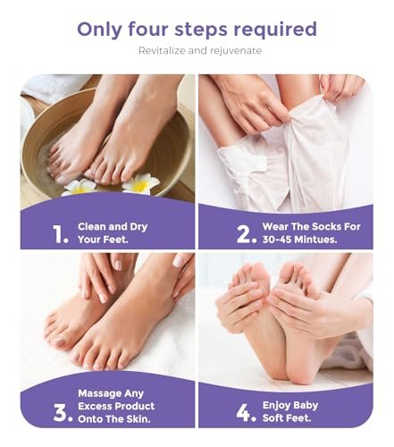 Lavender Foot Peel Mask – Natural Exfoliator for Dry Dead Skin, Calluses & Cracked Heels – 2 Count - görsel 14