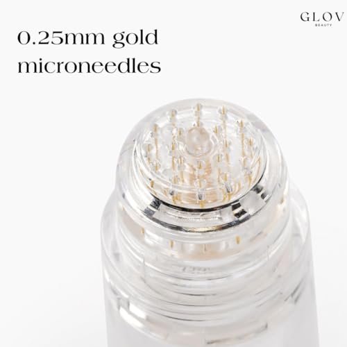 Glov Beauty Micro Infusion Hair Renewal Kit – 0.25mm Gold Derma Stamp with Hyaluronic Acid, Peptide & Botanical Serum Ampoules | Hydrating Scalp Treatment for Fuller, Thicker-Looking, Healthier Hair Avelisse