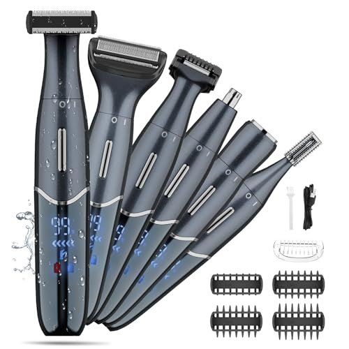 Dumite Ball Trimmer for Men - Waterproof Body & Pubic Hair Trimmer, LED Display, Groin Hair Shaver for Men & Women Avelisse