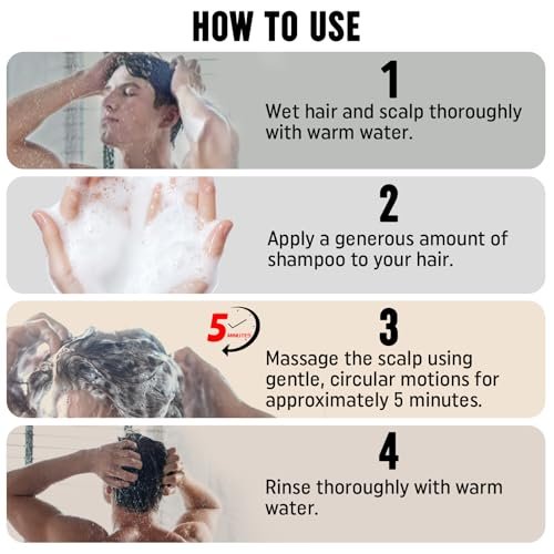 2Pcs Root Activator Shampoo – Hair Growth Shampoo for Men and Women – Natural Formula for Hair Loss and Thinning Hair (3.38 Fl Oz, Pack of 2) Avelisse