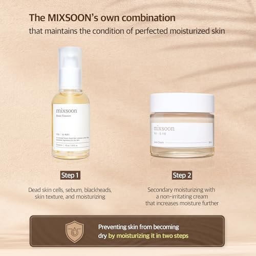 mixsoon Bean Glass Skin Duo: Fermented Bean Essence & Cream for Korean Glass Skin (100ml Total) Avelisse