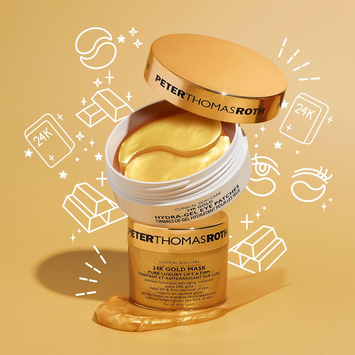 Peter Thomas Roth 24K Gold Glow-Up 2-Piece Kit – Luxury Skincare Set for Radiant Skin Avelisse
