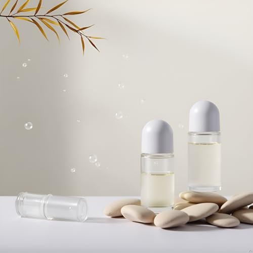 2 Pcs 50ML Glass Empty Roller Bottles with Plastic Roller Ball - Leak Proof Refillable Roll On Containers for Essential Oils, Perfume, and Massage Oils - görsel 17
