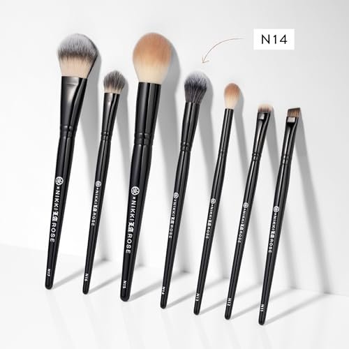 BK BEAUTY NIKKI LA ROSE N14 Petite Precision Concealer Brush - Multi-Tasking Tapered Makeup Brush for Under-Eye, Concealer, Powder & Small Areas Avelisse