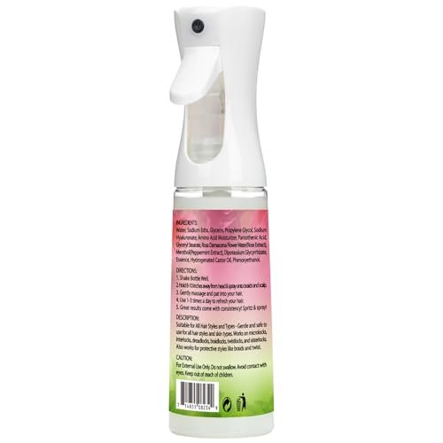 2-Pack Rose Water & Peppermint Hair Loc Spray – Moisturizing & Refreshing Dreadlock Hydrator, Nourishing Scalp Treatment for Dry Locs, 3.33 Fl Oz Each Avelisse