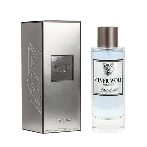 Diane Castel Silver Wolf - Woody Citrus Cologne for Men - Top Notes of Elemi, Bergamot, Mandarin - 3.3 oz - görsel 8