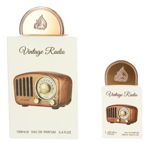 Lattafa Pride Vintage Radio 3-Piece Gift Set – Long Lasting Arabian Eau De Parfum for Men with Amber, Smoky Woods & Vanilla Notes – Premium Gift Box Avelisse