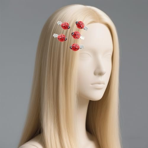 10 Pcs Fun Ladybug Hair Clips - Cute Insect Bug Hair Clips for Teen Girls Women Whimsical Accessories for Back to School Halloween Cosplay Themed Party - görsel 11