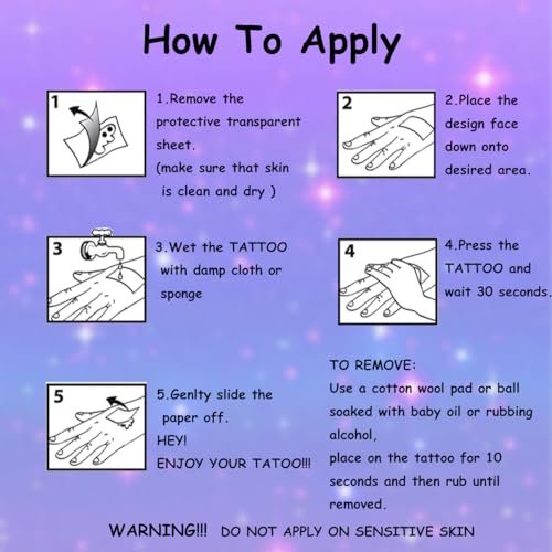CHARLENT Glitter Stars Temporary Tattoos for Kids - 74 Individually Sheets, Waterproof & Easy Peel, Perfect for Birthday Party Favors & School Rewards - görsel 14