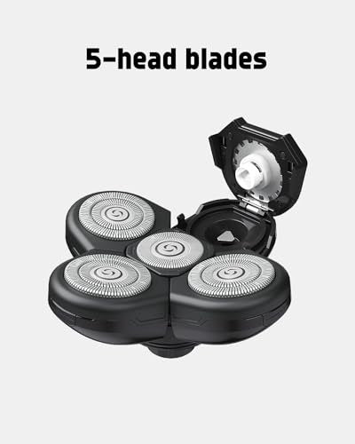 Skull Shaver Replacement Heads Mini for Pitbull Gold PRO - 3 Pack Long-Lasting Blades with Cleaning Brushes - görsel 18
