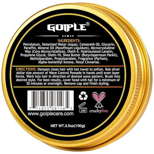 360 Wave Pomade Soap Shampoo Bar & Wooden Holder for Men - Strong Hold Easy Wash Training Hair Cream with Silky Satin Durag & Waves Cap Kit for Black Hair Avelisse