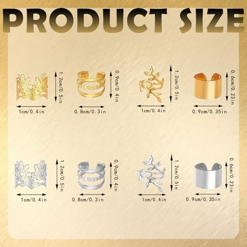 40-Piece Hair Jewelry Set for Braids - Gold & Silver Metal Braids Clips & Dreadlock Accessories for Women and Girls - görsel 14