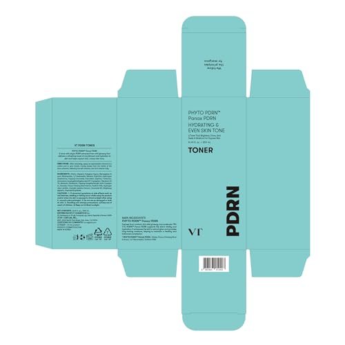 VT COSMETICS PDRN Toner – Hydrating Facial Toner with 50,000ppm Vegan PDRN, Korean Wild Ginseng, Niacinamide & Panthenol – Lightweight, Fragrance-Free, Skin Soothing – 8.45 fl. oz. - görsel 12