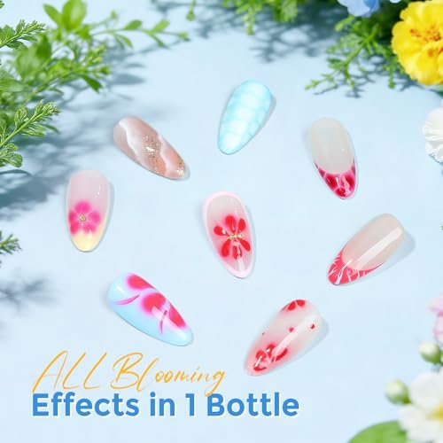 Luckyfairy Blooming Gel Nail Polish Clear - 15ml Nail Blooming Gel for Spreading Effects, Marble Watercolor & Floral Nail Art - görsel 16