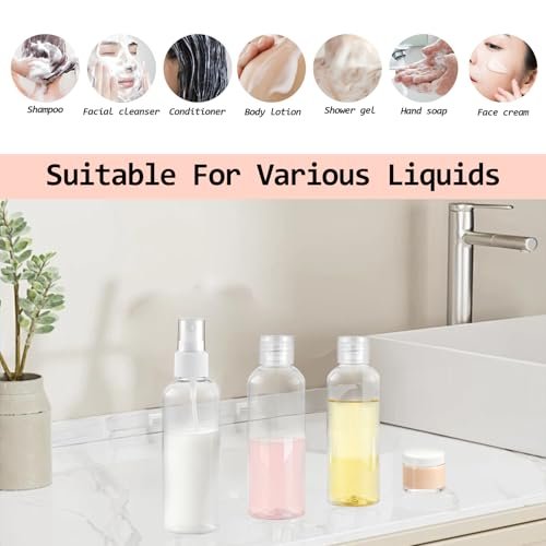 Ninsula 8-Piece Travel Bottles Set - TSA Approved Leak-Proof Toiletry Containers for Shampoo, Conditioner, and Cream - Reusable Travel Essentials for Women and Men - görsel 16