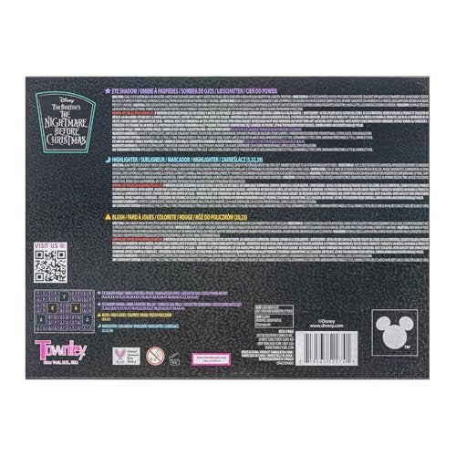 Nightmare Before Christmas 55 Well Eye Shadow Palette with Mirror - Shimmery & Matte Colors for Girls & Teens by Townley Girl Avelisse