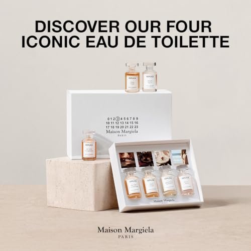 Maison Margiela Replica 4-Piece Fragrance Discovery Set: Beach Walk, Jazz Club, By the Fireplace, Afternoon Delight (0.24 Fl Oz Each) Avelisse