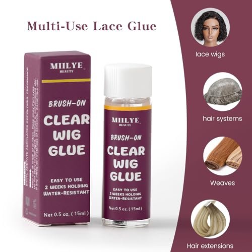 Waterproof Clear Lace Glue for Wigs – Sweat & Swim Proof Strong Hold, String-Free, 2-Week Wear (15 ml / 0.5 Oz) - görsel 14