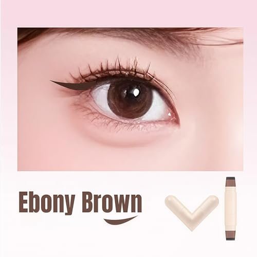 2 Pcs Gel Eyeliner Pencil Set with Foldable Wing Stamp - Waterproof, Smudge-Proof Eyeliner for Beginners & Hooded Eyes - görsel 16