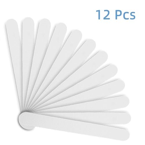 White Nail Files (12 Pack) - Professional 100/180 Grit Double-Sided Emery Boards for Natural Nails, Acrylics & Gels, Durable Fingernail and Toenail File Kit for Manicure & Pedicure - görsel 16