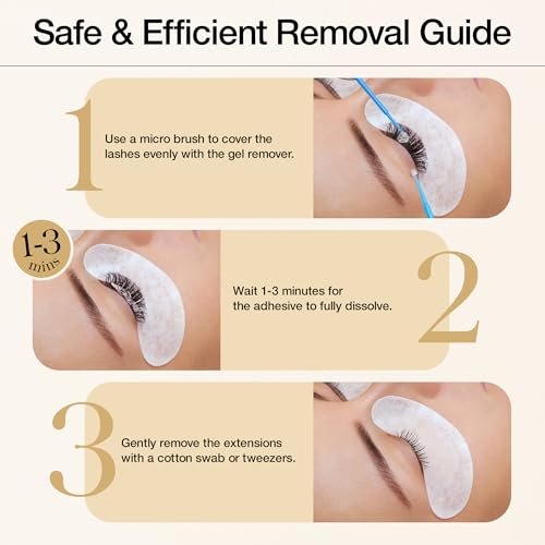 LASHVIEW Sensitive Lash Remover for Lash Extensions - Clear Eyelash Extension Remover Gel, 0.52 Fl Oz - görsel 14