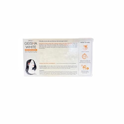 Geisha White Intense Skin Cleansing Bar - 3 Bars x 65g | Gentle & Effective Cleansing Avelisse