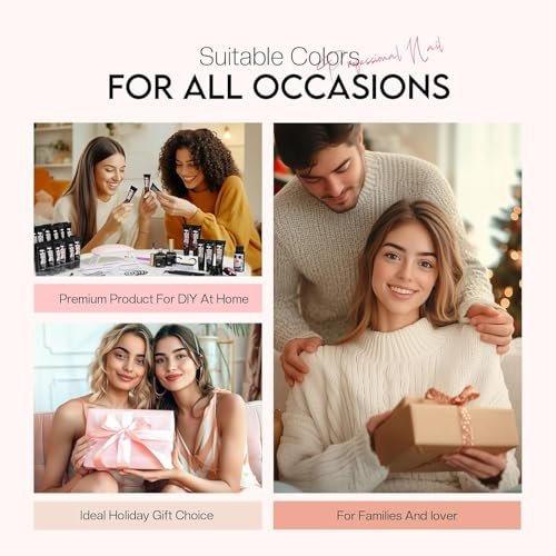 32 Colors Poly Gel Nail Kit for Beginners with UV Light - DIY Gel Extension Set for Home Nail Art, Gift for Women & Girls Avelisse
