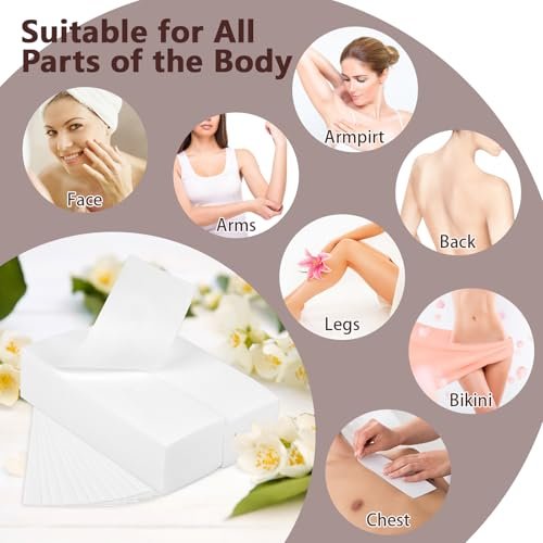 250 Pack Large Non-Woven Wax Strips for Hair Removal – 7.8x2.75 Inch Body & Facial Waxing Paper, Soft & Skin-Friendly - görsel 14