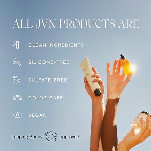 JVN Trusted Trio Travel Essentials Hair Products - Air Dry Cream, Instant Recovery Serum, Pre-Wash Scalp Oil - Silicone Free Hair Care for Women and Men Avelisse