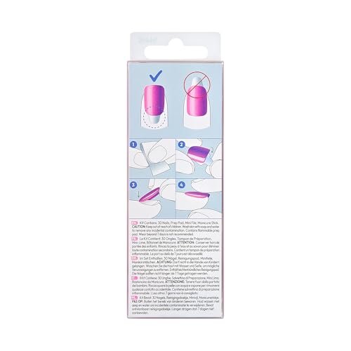 imPRESS ColorFX by KISS Valentine’s Day Press On Nails – ‘Cherished’ Pink Short Squoval, Improved Adhesive, Up to 10-Day Hold, 30 Fake Nails Kit - görsel 18