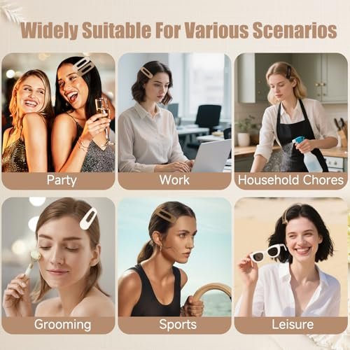 Maeups Flat Hair Clips for Women - 12 Pack Matte Non-Slip Flat Claw Clips for Thin Hair, 6 Colors Daily Use Comfort Clips - görsel 14