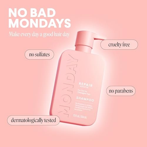 Monday Haircare Moisture Giftset - Shampoo, Conditioner & Leave-In Conditioner (12oz + 12oz + 5.1oz) Avelisse