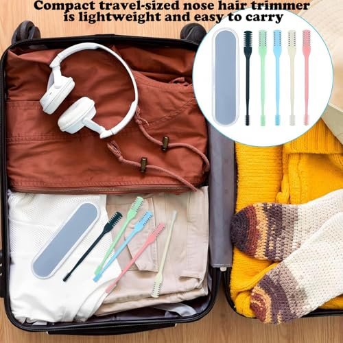 Kismiger 10-Pack Nose Hair Trimmer for Men and Women - 2-in-1 Double Sided Manual Nasal Hair Cutter with 360° Rotating Head, Portable Travel Size - görsel 16