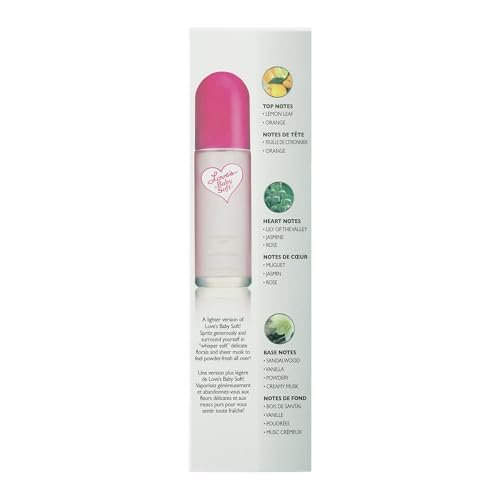 Love's Baby Soft Whisper Soft Mist Perfume Spray - 2.5 Fl Oz | Floral & Powder Scent with Lemon Leaf & Orange Avelisse