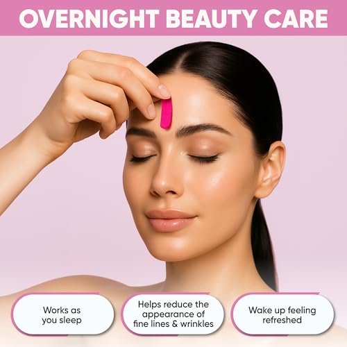 ZZSLEEP Face Wrinkle Tape Patches – Overnight Forehead & Smile Line Patches with Collagen, Aloe Vera & Vitamin E, 220 Pre-Cut Strips (2 Sizes) Avelisse