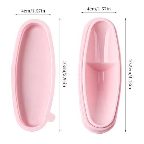 ANGNYA Nail Dip Container Dipping Powder Tray Set - 2 Pack French Manicure Dipping Powder Trays with Smile Line Guide for Professional DIY Nail Art Avelisse