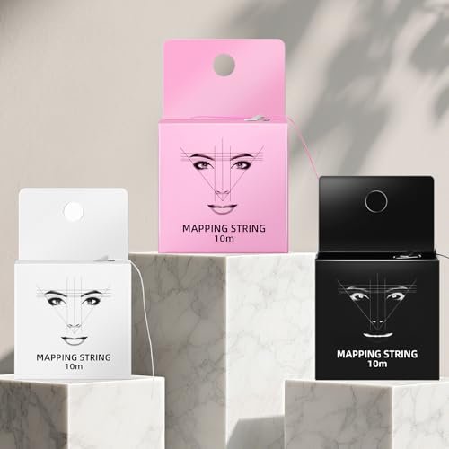 JimKing Eyebrow Mapping String - Pre-inked Microblading String for Eyebrow Shaping, 32ft per Box (3 Packs) - görsel 12