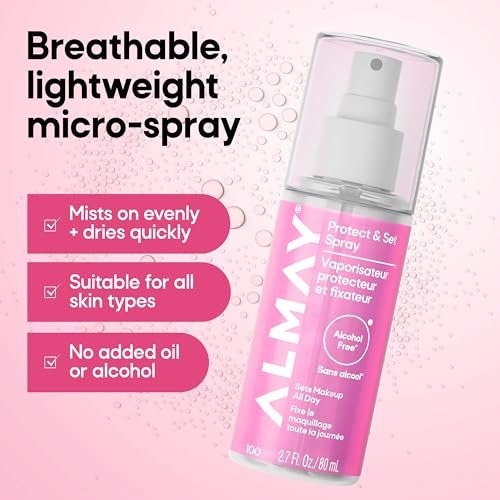 Almay Protect & Set Spray Hydrating Makeup Setting Spray 2.7 fl oz - Vegan Face Mist - görsel 18