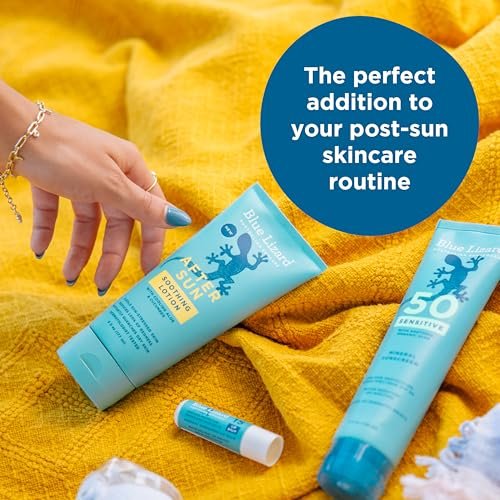 BLUE LIZARD After Sun Soothing Lotion - Lightweight Formula with Shea Butter, Soothes and Moisturizes, Reduces Redness, Vegan Hypoallergenic After Sun Care 6 oz Avelisse